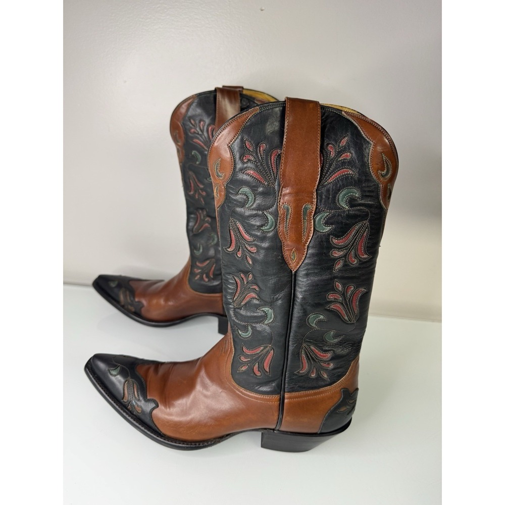 Women's Stallion Lilly Cowgirl Cowboy Western Boots Size 7 C X-5RL Hand Made - Picture 7 of 16